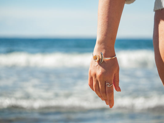 Unique Adjustable Seashell Bangle