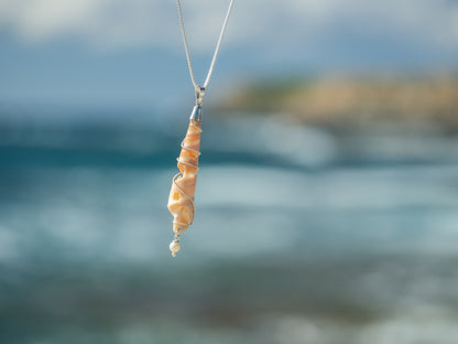 Unique Seashell & Culture pearl pendant necklace