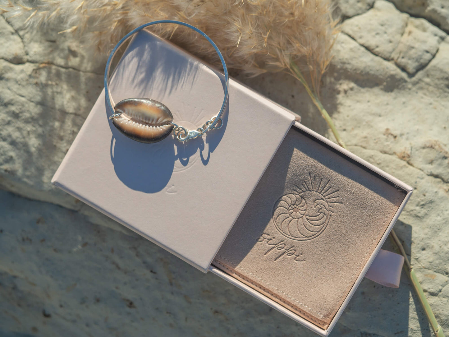 Unique Adjustable Cowrie Seashell Bangle