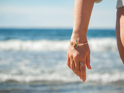 Unique Adjustable Seashell Bangle