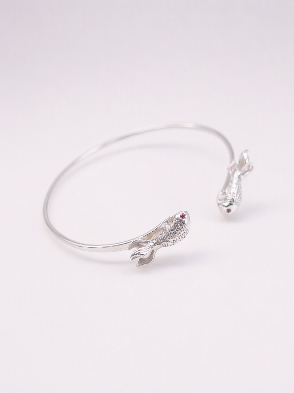Pisces Sterling Silver Fish Bangle
