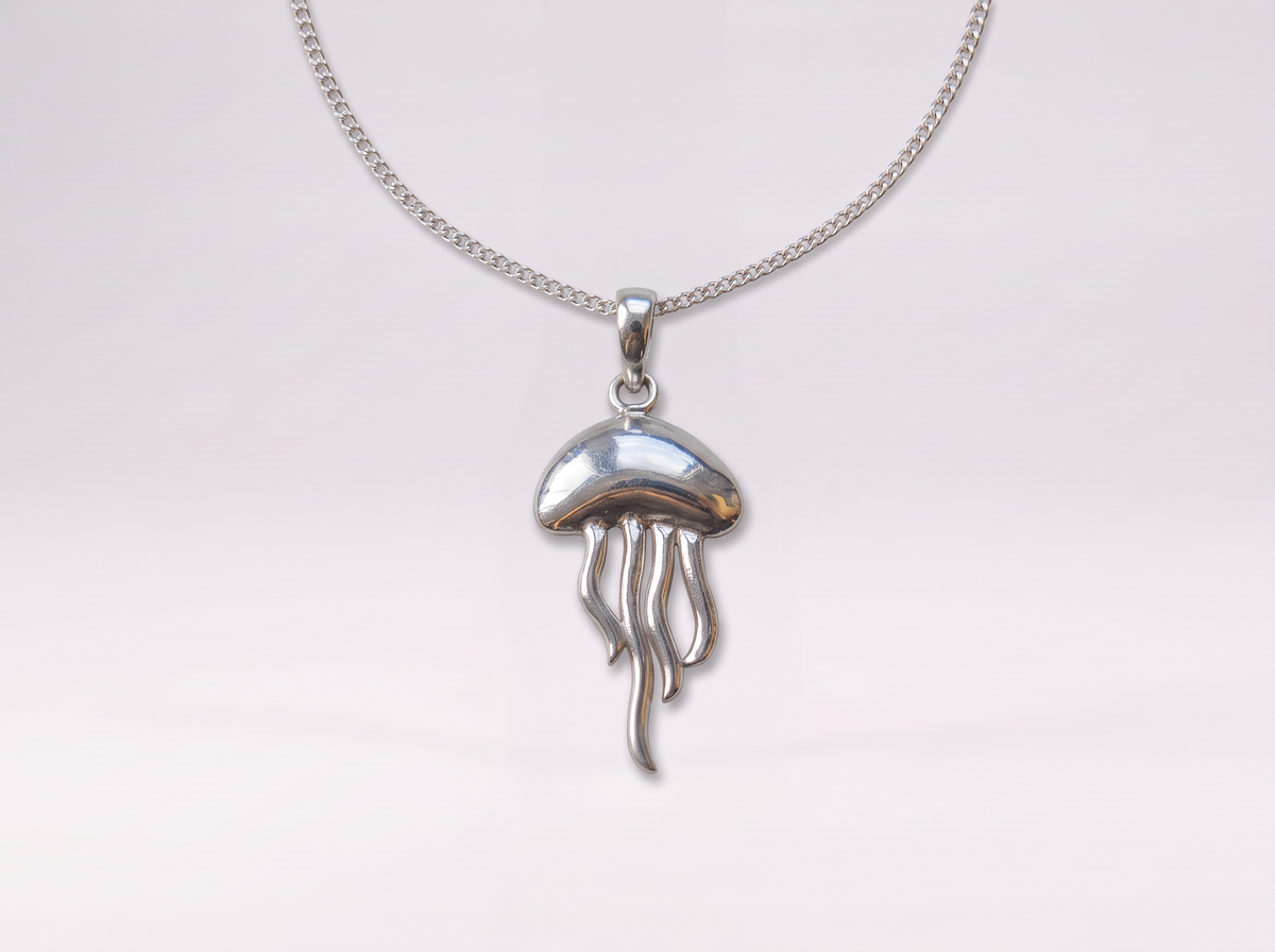 Handcrafted Sterling Silver Daughter Jellyfish Necklace